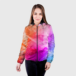 Куртка с капюшоном женская Абстракция, цвет: 3D-черный — фото 2