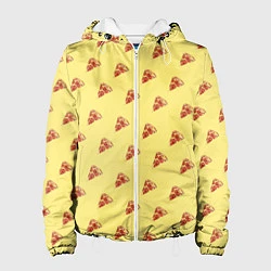 Куртка с капюшоном женская Рай пиццы, цвет: 3D-белый