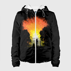 Куртка с капюшоном женская Wasteland Apocalypse, цвет: 3D-белый