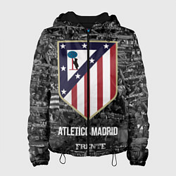 Куртка с капюшоном женская Атлетико Мадрид, цвет: 3D-черный