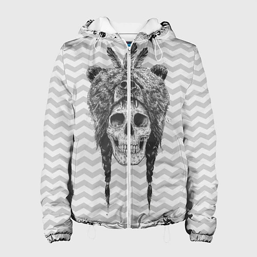 Женская куртка Мертвый шаман / 3D-Белый – фото 1