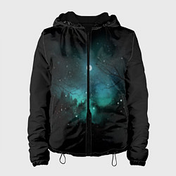 Куртка с капюшоном женская Взгляд на звезды, цвет: 3D-черный