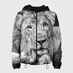 Куртка с капюшоном женская Милый лев, цвет: 3D-черный