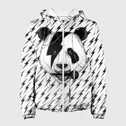 Куртка с капюшоном женская Панда вокалист, цвет: 3D-белый