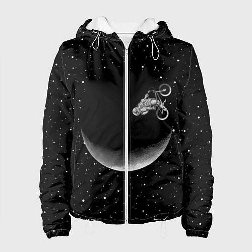 Женская куртка Астронавт байкер / 3D-Белый – фото 1