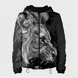 Куртка с капюшоном женская Оскал льва, цвет: 3D-черный