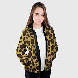 Куртка с капюшоном женская Пантера, цвет: 3D-черный — фото 2
