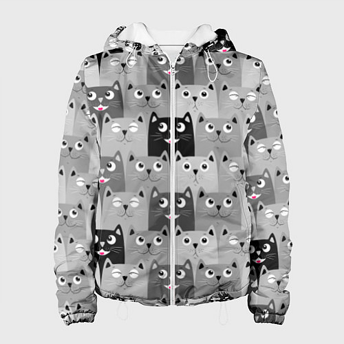 Женская куртка Котейки / 3D-Белый – фото 1