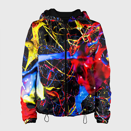 Женская куртка Краски / 3D-Черный – фото 1