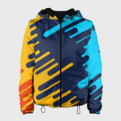 Куртка с капюшоном женская Абстракция, цвет: 3D-черный