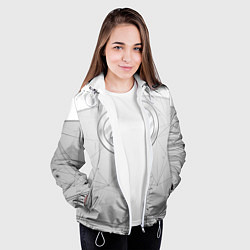 Куртка с капюшоном женская Litecoin LTC, цвет: 3D-белый — фото 2