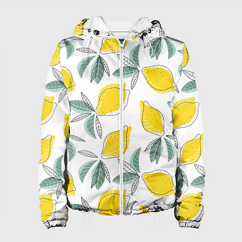 Женская куртка Лимончики / 3D-Белый – фото 1