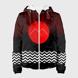 Куртка с капюшоном женская Twin Peaks Sun, цвет: 3D-белый