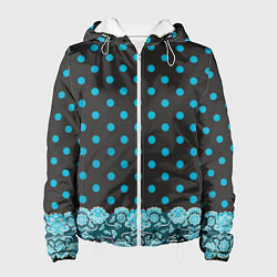 Куртка с капюшоном женская Имитация кружева, цвет: 3D-белый