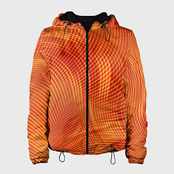 Куртка с капюшоном женская Abstract waves, цвет: 3D-черный