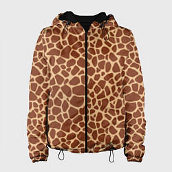 Куртка с капюшоном женская Жираф, цвет: 3D-черный