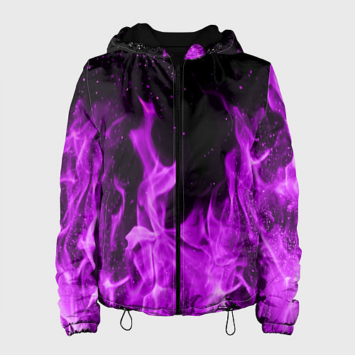 Женская куртка Фиолетовый огонь / 3D-Черный – фото 1