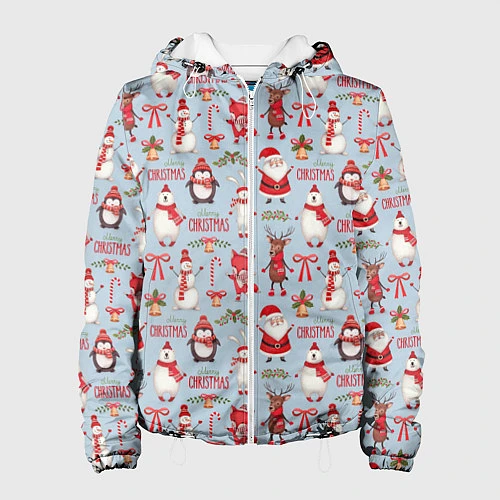 Женская куртка Рождественская Милота / 3D-Белый – фото 1