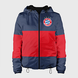 Куртка с капюшоном женская Bayern Munchen - Red-Blue FCB 2022 NEW, цвет: 3D-черный
