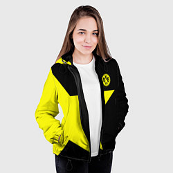 Куртка с капюшоном женская FC Borussia Dortmund: Star, цвет: 3D-черный — фото 2