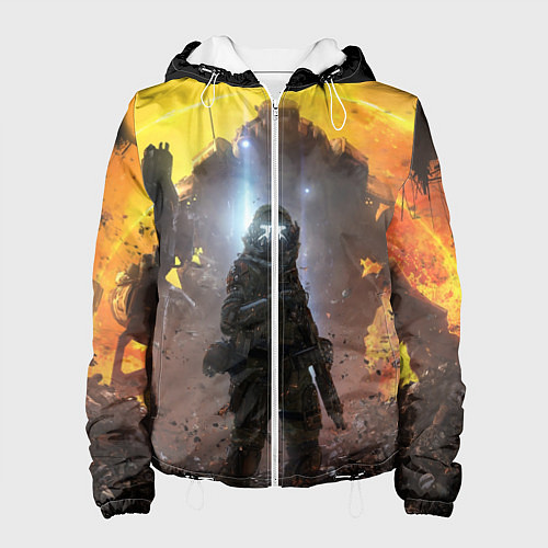 Женская куртка Titanfall: Robots War / 3D-Белый – фото 1