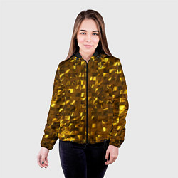 Куртка с капюшоном женская Золотые кубики, цвет: 3D-черный — фото 2