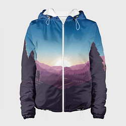 Куртка с капюшоном женская Дивный Рассвет, цвет: 3D-белый