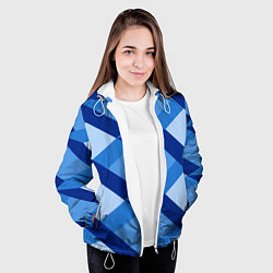 Куртка с капюшоном женская Линий геометрия, цвет: 3D-белый — фото 2