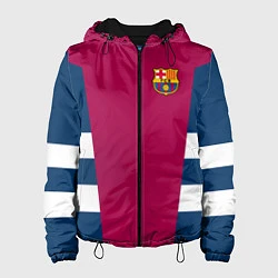 Куртка с капюшоном женская Barcelona FC: Vintage 2018, цвет: 3D-черный