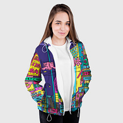 Куртка с капюшоном женская Токио сити, цвет: 3D-белый — фото 2