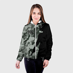 Куртка с капюшоном женская PUBG: Camo Shadow, цвет: 3D-белый — фото 2