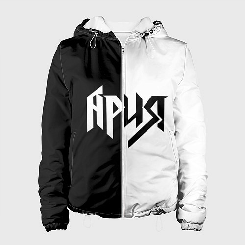 Женская куртка Ария Ч/Б / 3D-Белый – фото 1