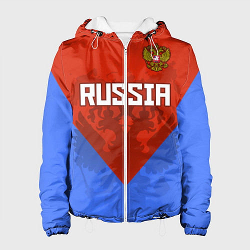 Женская куртка Russia Red & Blue / 3D-Белый – фото 1