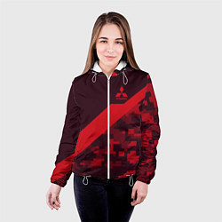 Куртка с капюшоном женская MITSUBISHI SPORT, цвет: 3D-белый — фото 2