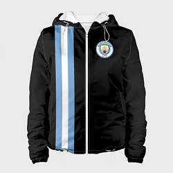Куртка с капюшоном женская Манчестер Сити, цвет: 3D-белый