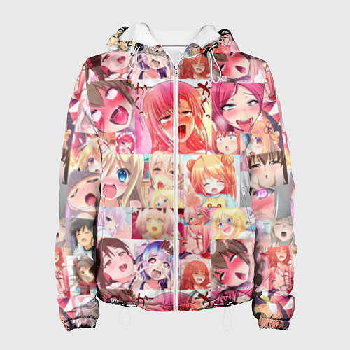 Женская куртка Ahegao / 3D-Белый – фото 1