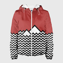 Куртка с капюшоном женская Горы Твин Пикс, цвет: 3D-белый