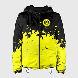 Куртка с капюшоном женская FC Borussia Sport, цвет: 3D-черный