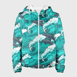 Женская куртка Лазурные дельфины
