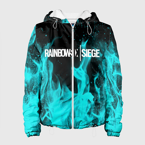 Женская куртка R6S: Turquoise Flame / 3D-Белый – фото 1