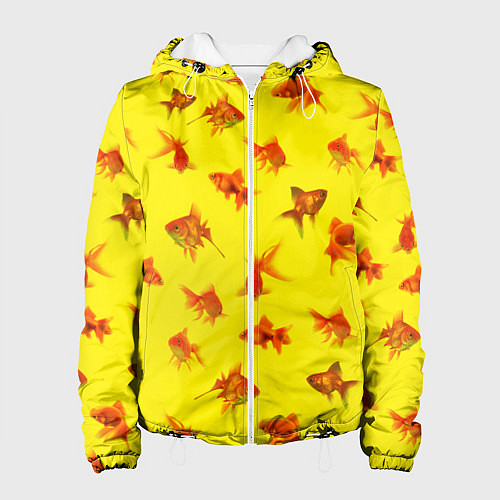 Женская куртка Золотые рыбки / 3D-Белый – фото 1