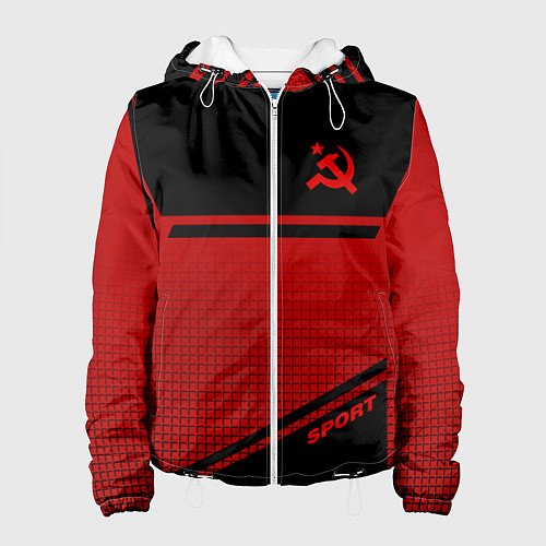 Женская куртка USSR: Black Sport / 3D-Белый – фото 1
