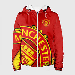 Куртка с капюшоном женская FC Man United: Red Exclusive, цвет: 3D-белый