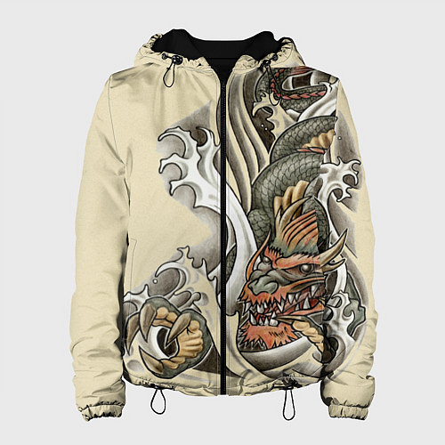 Женская куртка Восточный дракон / 3D-Черный – фото 1