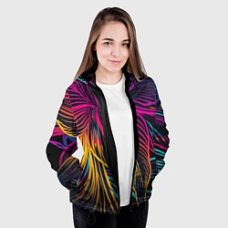 Куртка с капюшоном женская Floral Design, цвет: 3D-черный — фото 2