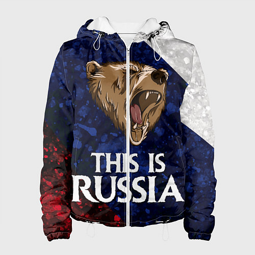 Женская куртка Russia: Roaring Bear / 3D-Белый – фото 1