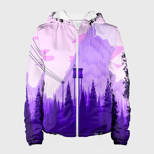 Женская куртка Firewatch: Violet Wood / 3D-Белый – фото 1
