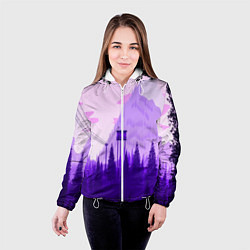 Куртка с капюшоном женская Firewatch: Violet Wood, цвет: 3D-белый — фото 2