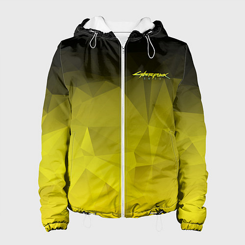 Женская куртка Cyberpunk 2077: Yellow Poly / 3D-Белый – фото 1