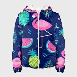 Женская куртка Фруктовый фламинго